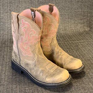 Ariat Fatbaby II Western Boots - Womens Size 10 B - 10004730 - cowboy pink brown